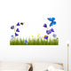 Flowers and Insects White Wall Decal