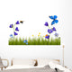 Flowers and Insects White Wall Decal
