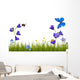 Flowers and Insects White Wall Decal