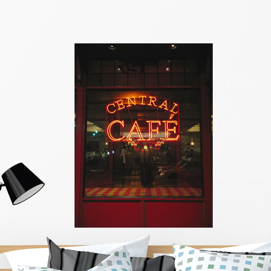 Central Cafe With Flashy Light New York Wall Mural