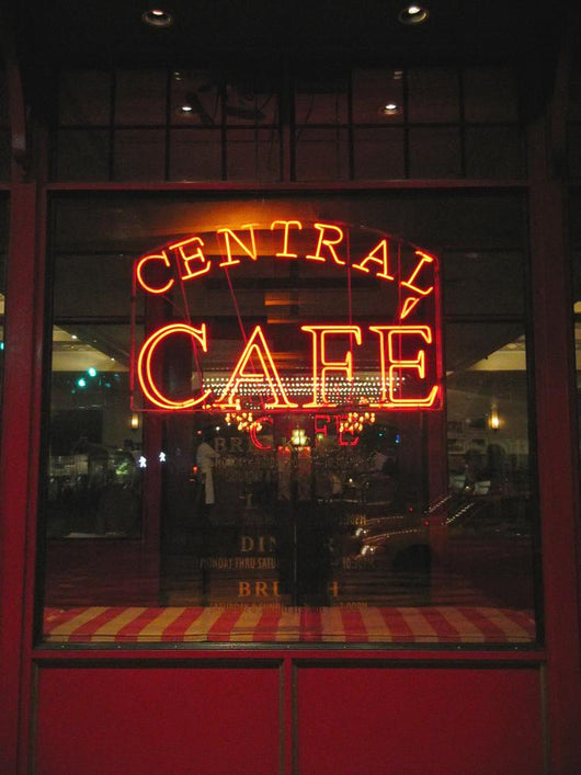Central Cafe With Flashy Light New York Wall Mural