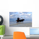 Horses in a Tropical Beach Wall Mural