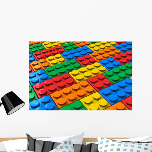 Color Building Blocks Wall Mural