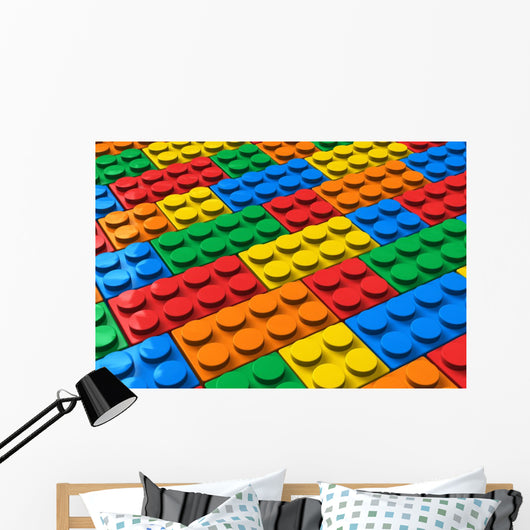 Color Building Blocks Wall Mural