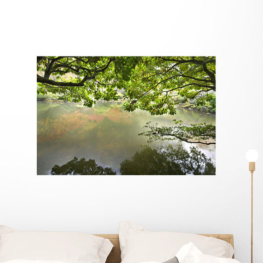Reflection Pond Japanese Garden Wall Mural