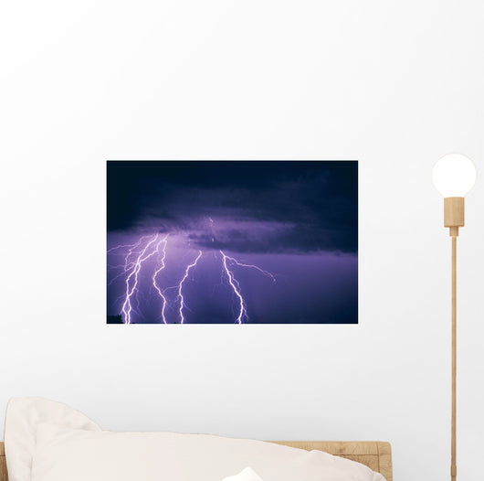 Lightning And Thunderclouds Wall Mural