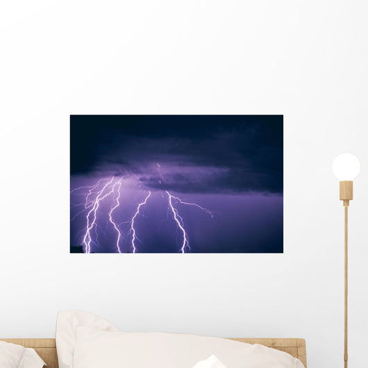 Lightning And Thunderclouds Wall Mural