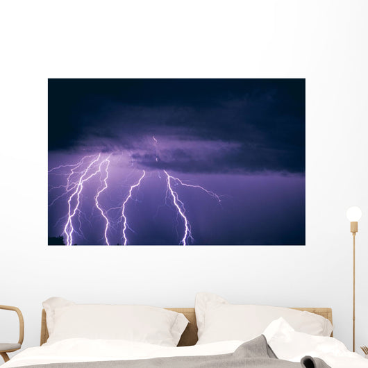 Lightning And Thunderclouds Wall Mural