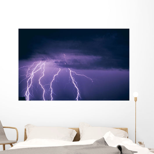 Lightning And Thunderclouds Wall Mural