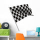 Finishing Checkered Flag White Wall Decal