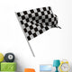Finishing Checkered Flag White Wall Decal