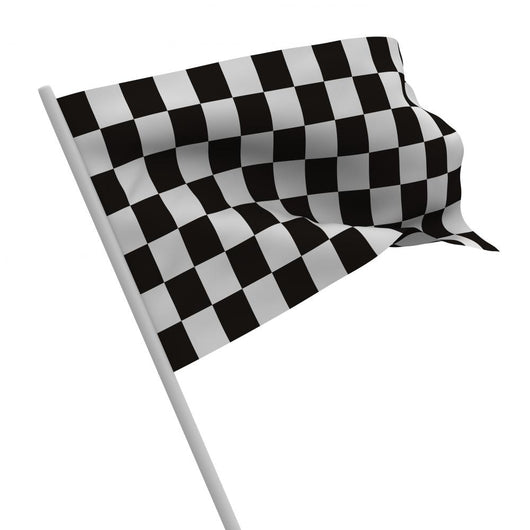 finishing checkered flag on white background. Isolated 3D image Wall Decal
