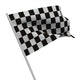 finishing checkered flag on white background. Isolated 3D image Wall Decal