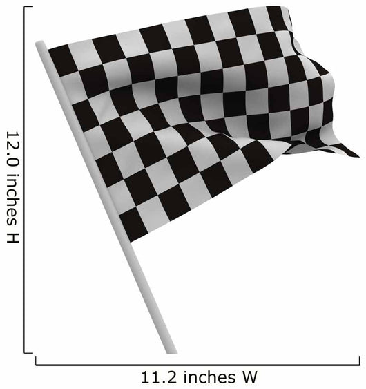 Finishing Checkered Flag White Wall Decal
