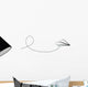 white paper airplane Wall Decal