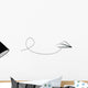 white paper airplane Wall Decal