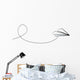 white paper airplane Wall Decal