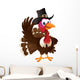 Pilgrim Turkey Waving Wall Decal