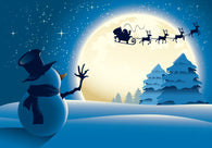 Full Moon Santa Silhouette