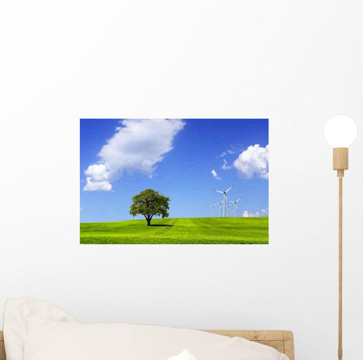 Windmill Green Field Wall Decal