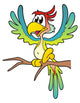 Parrot Multicolored and Wall Decal