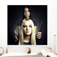 Client and stylist Wall Mural