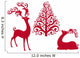 Reindeer With Christmas Tree Vector Wall Decal