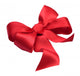 Red satin gift bow. Ribbon. Isolated on white Wall Decal