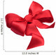 Red satin gift bow. Ribbon. Isolated on white Wall Decal