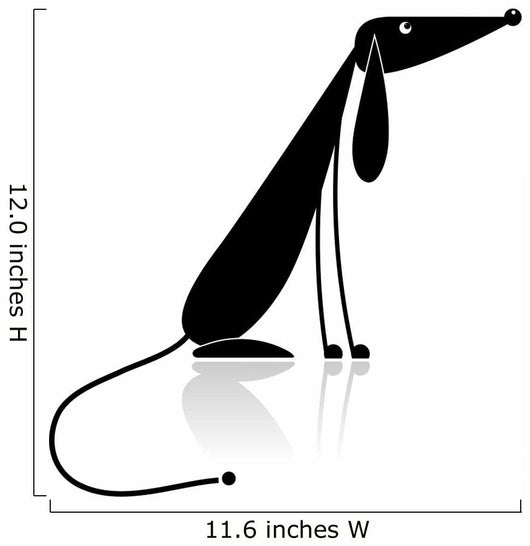 Funny Black Dog Silhouette