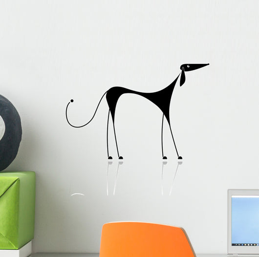 Funny Black Dog Silhouette