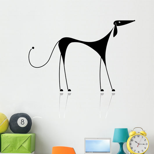 Funny Black Dog Silhouette