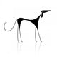 Funny Black Dog Silhouette