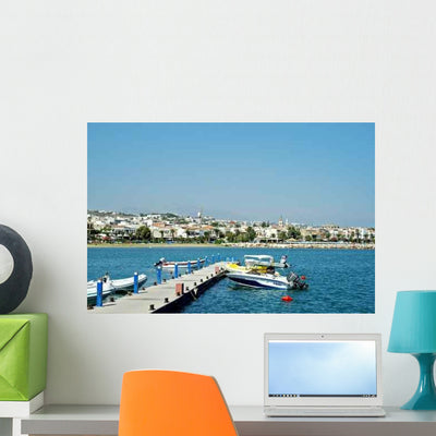 City Rethymnon Wall Decal shown on a wall