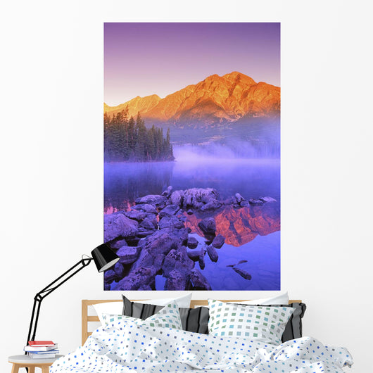 A Beautiful Lake, Jasper, Alberta, Canada Wall Mural