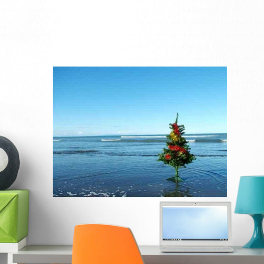 Christmas Beach Wall Decal