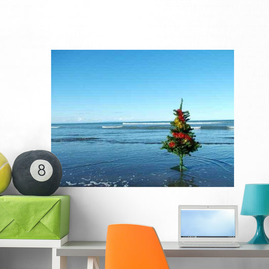 Christmas Beach Wall Decal