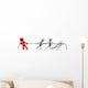 3D Human Pulling Rope Wall Decal