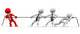 3D human pulling a rope Wall Decal
