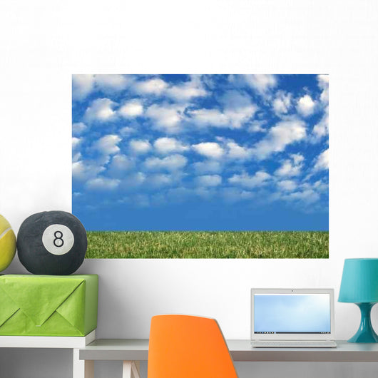 Grass and Nice Blue Wall Decal