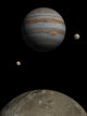 Jupiter Rising over Ganymede Wall Mural