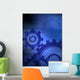 Gears in Blue Wall Mural