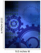Gears in Blue Wall Mural