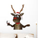 Toasting Rudolph Reindeer Wall Decal