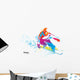 Figure of a Young Man Snowboarding Wall Decal