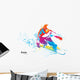 Figure of a Young Man Snowboarding Wall Decal