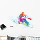Figure of a Young Man Snowboarding Wall Decal