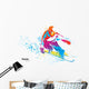 Figure of a Young Man Snowboarding Wall Decal