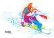 Figure of a Young Man Snowboarding Wall Decal