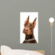 Doberman over White Wall Decal